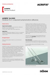 ACRIFIX® CA 0020 datasheet