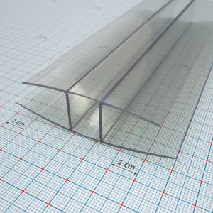PC H profil víztiszta 16 mm / 7000 mm