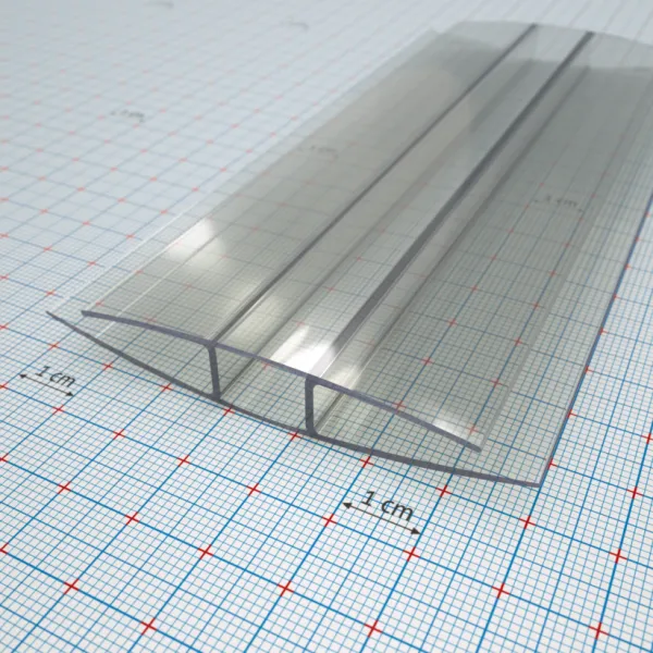 Polycarbonate profile H 6 Long Life clear - length 6000 mm