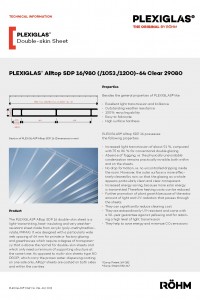 PLEXIGLAS® Alltop SDP 16 Clear 29080 datasheet