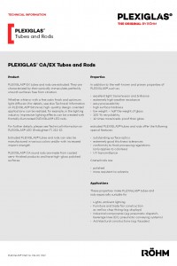 PLEXIGLAS® CA_EX Rods and Tubes