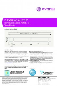 Plexiglas Alltop SDP 16 termékadatlap