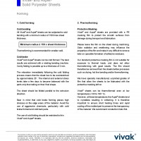 Technical Manual - Forming Vivak® and Axpet® Solid Polyester Sheets
