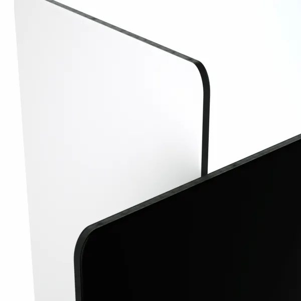 ACP - matt black (RAL 9005) / matt white (RAL 9016) 0,3 mm - 3 x 2000 × 4050 mm